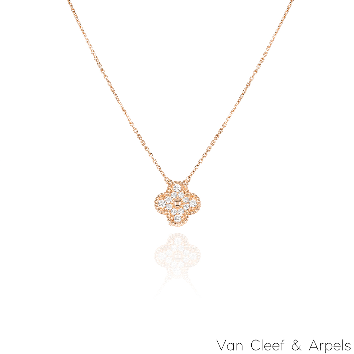 Van Cleef & Arpels Sweet Alhambra Pendant 18K Rose Gold 9mm VCARO8DF00